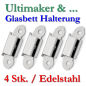 Preview: 4x-um-glass-bed-plate-mounting-clamp-steel-clip-2774